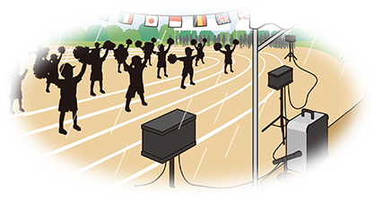アナログワイヤレスマイク使用イメージ